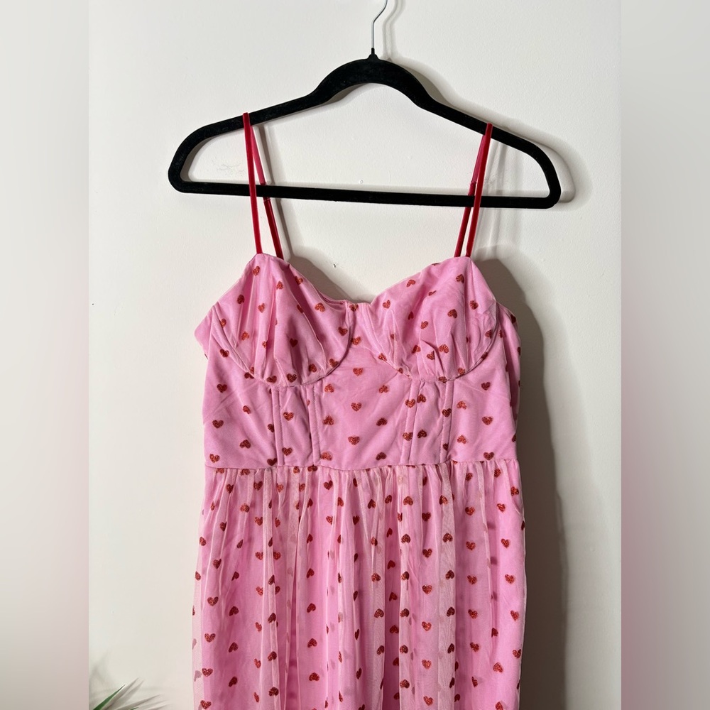 Betsey Johnson Pink Heart Midi Dress - Picture 5 of 7